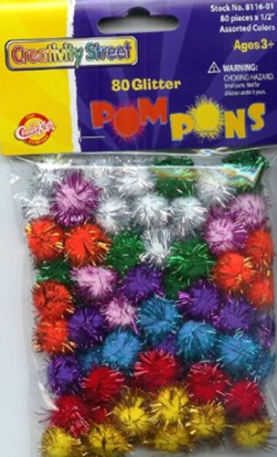 Creativity Street 1/2" Glitter PomPons (8116)