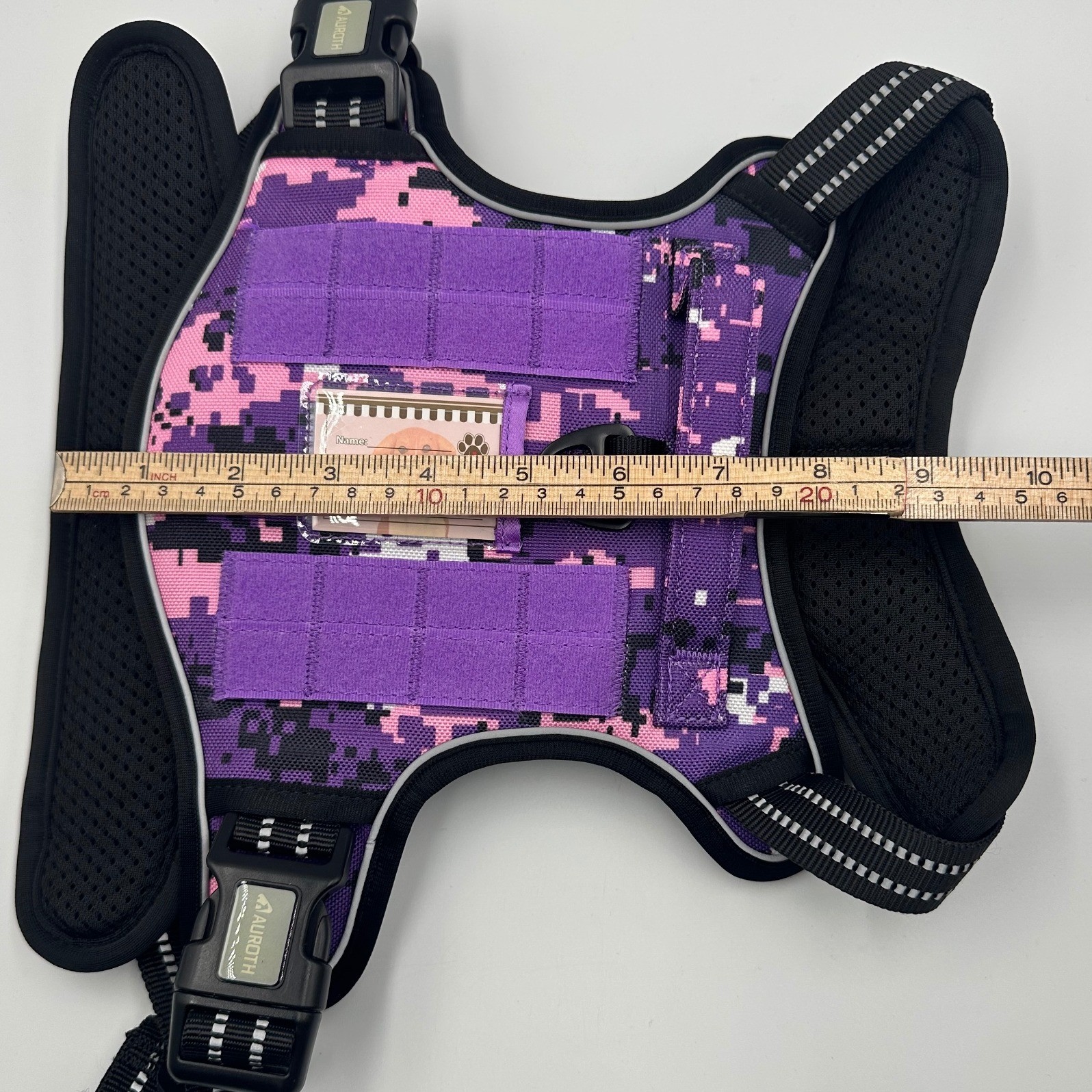 Auroth Purple Camo Tactical Dog Harness Adjustable No Pull Vest Size M NEW