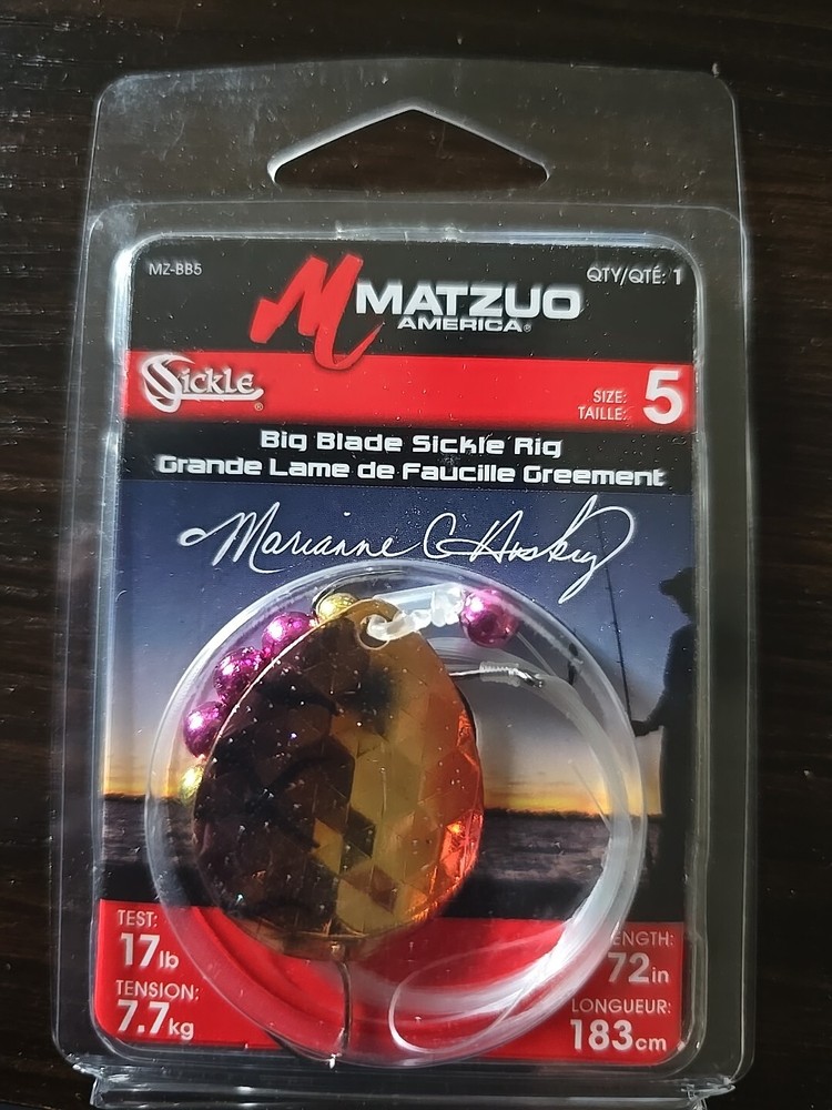 🐟  Matzuo Big Blade Walleye Spinner Rig Size 5 Sickle Hook