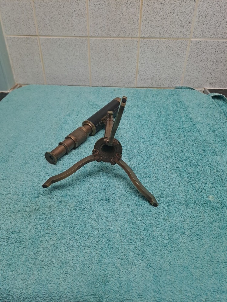 Antique Table Top Brass Telescope