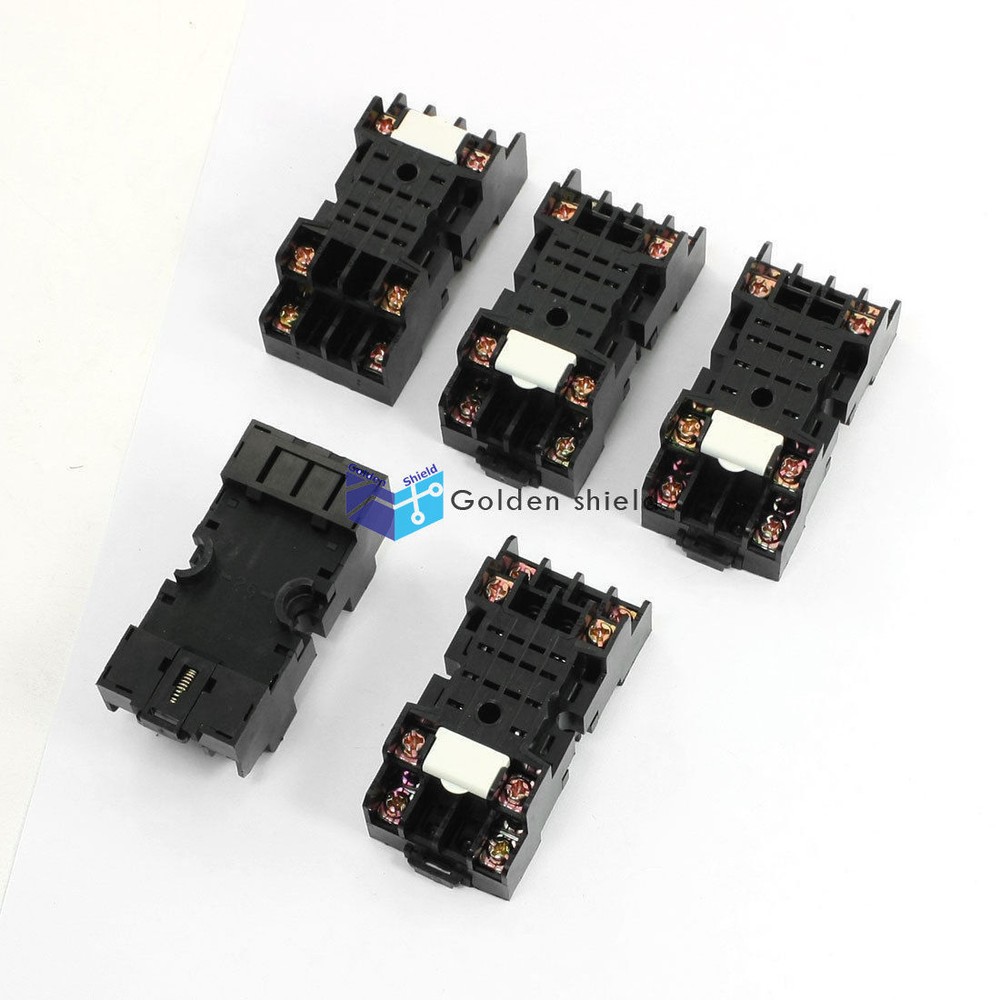 5 PCS PYF08.5A Replaceable 8ends DIN Rail Relay Socket Base Holder 35mm✦Kd