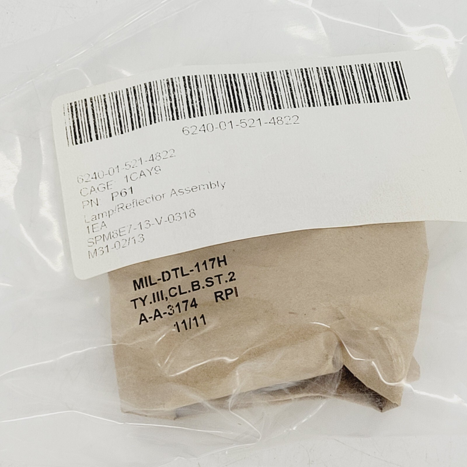 SureFire P61 Lamp Assembly 120 Lumens NOS G2, 6P, D2, C2, Z2, M2 Army Surplus