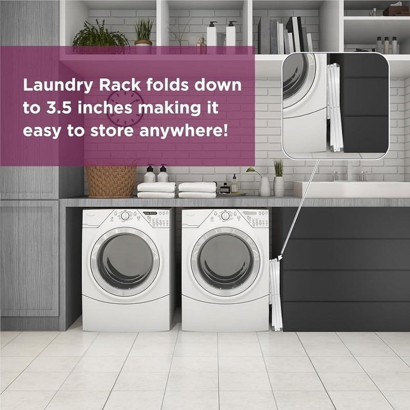 Foldable Drying Rack Metal Collapsible Laundry Space Saving Portable Air Drying