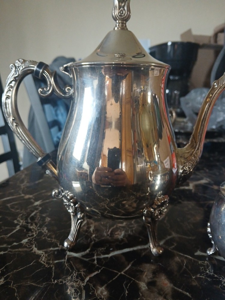 Leonard silverplate tea set.