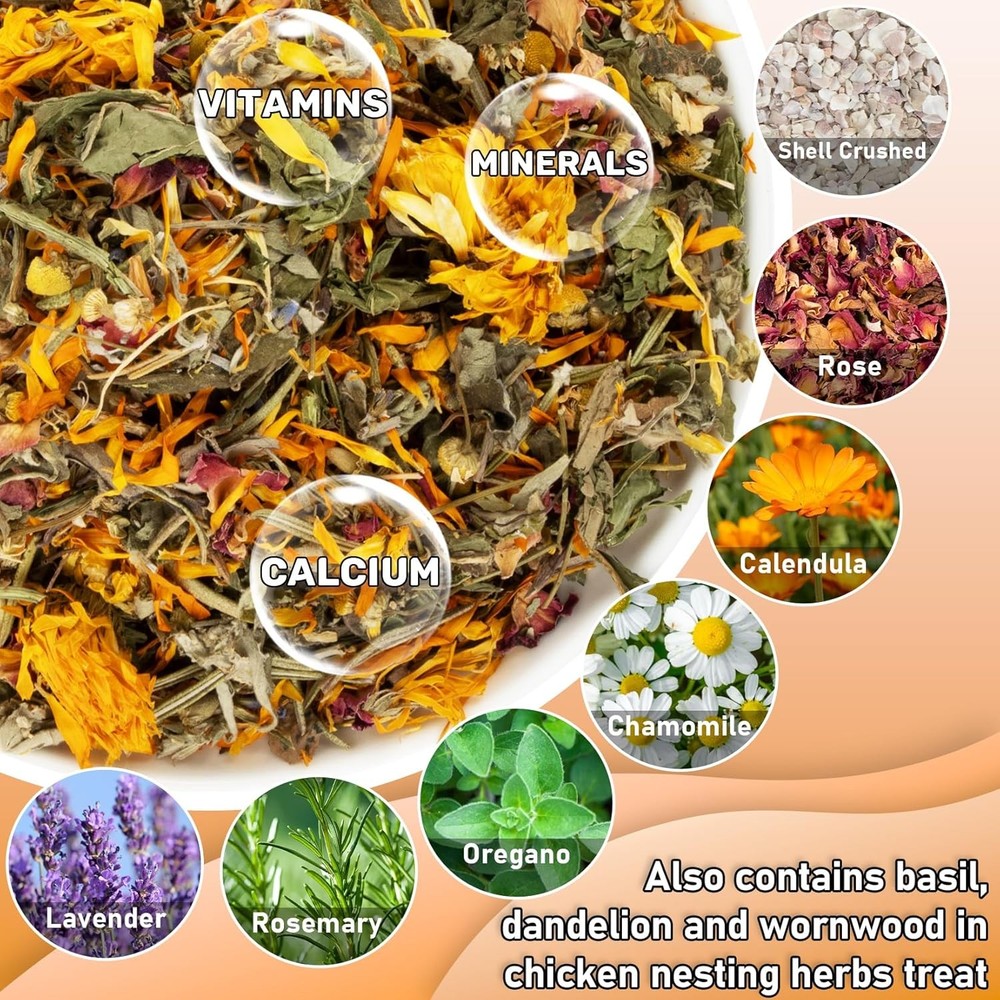 10oz Dried Chicken Nesting Herbs Layer Feed