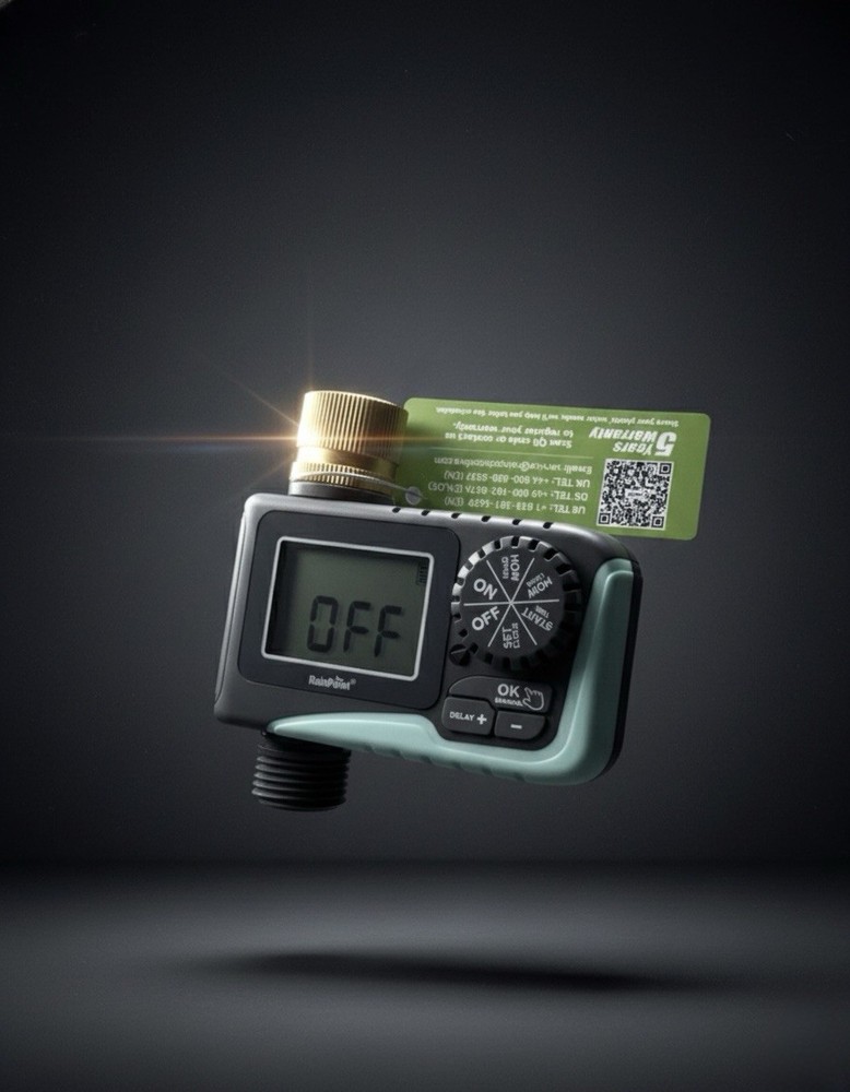 RAINPOINT Sprinkler Timer with Brass Swivel, Programmable Water Timer for Gar...