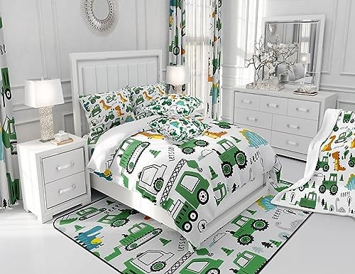 Kids Construction Comforter Set Size Dinosaur Construction Full Multi 36