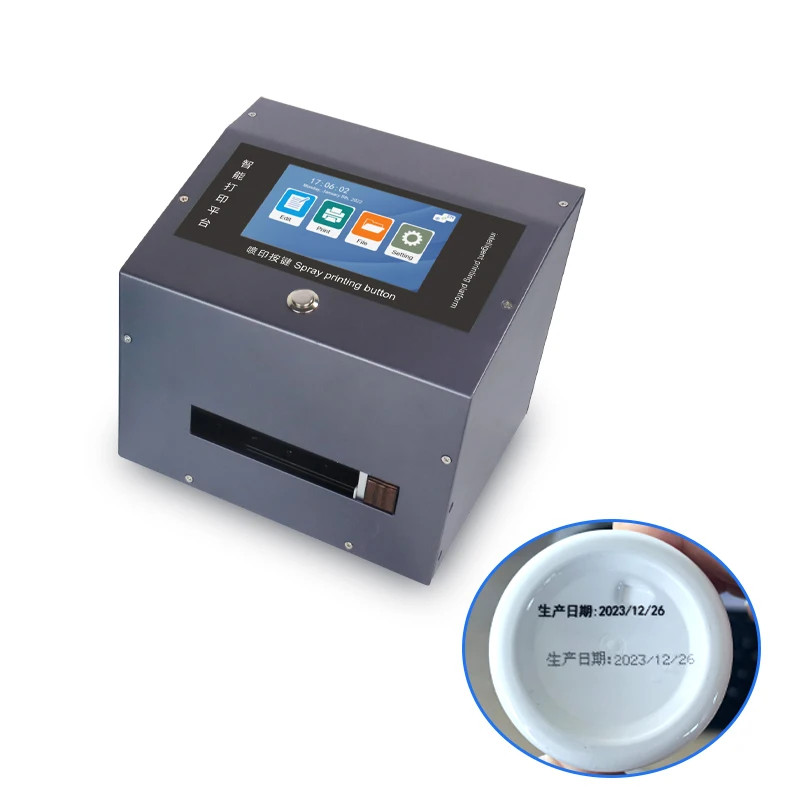Desktop inkjet printer production date surface printing bottle batch number
