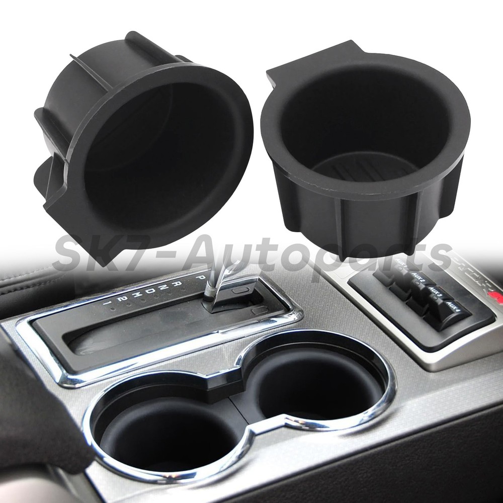 For 2010-2013 Ford F-150 Front Center Console Cup Holder Rubber Insert ×2