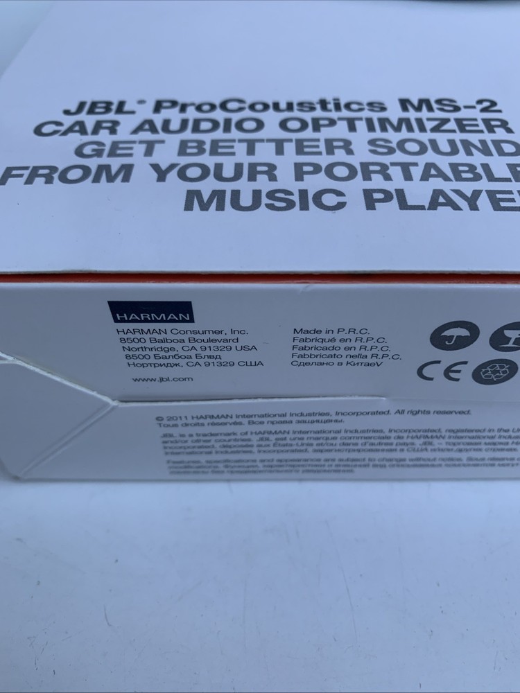 JBL MS-2 ProCoustics Car Audio Optimizer NEW!