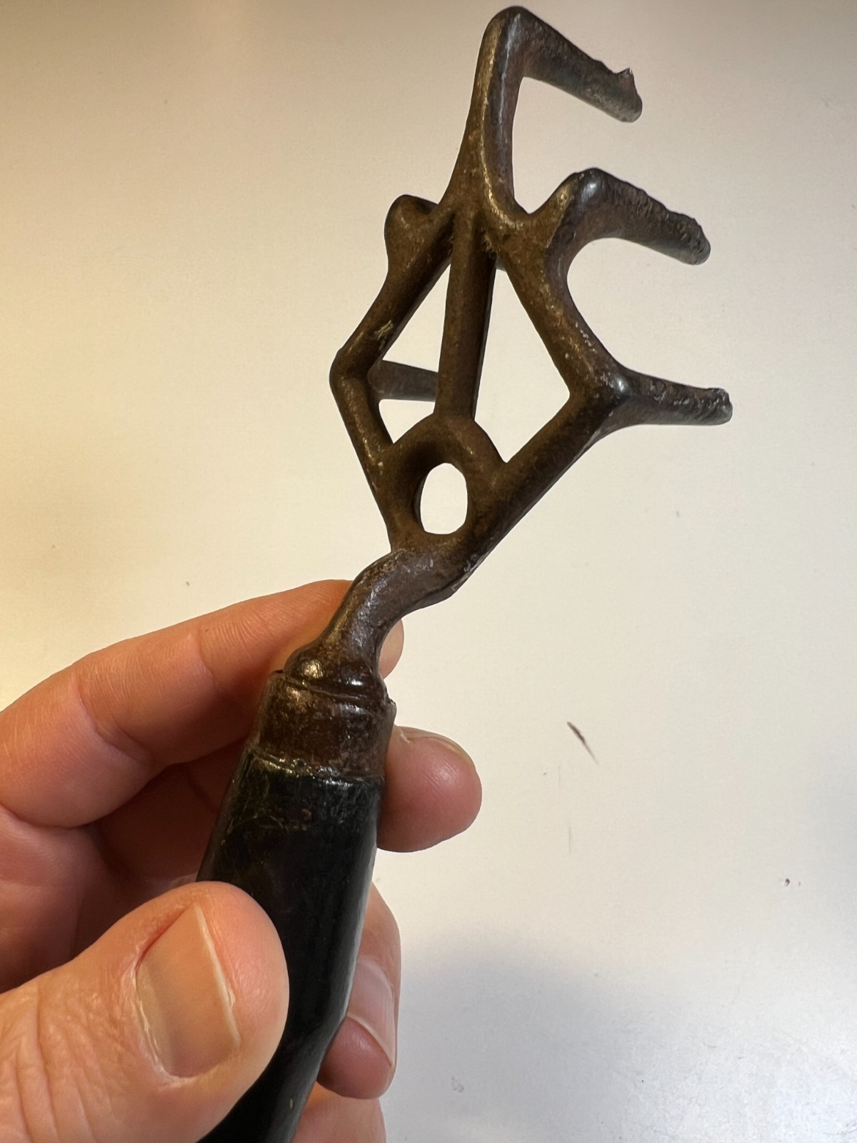 Antique 1800s Hand Cultivator Root Asparagus Fork Hand Forged Iron Garden Tool