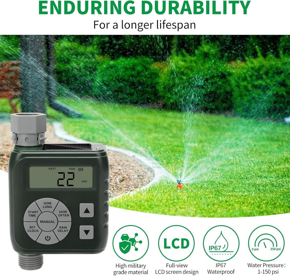 Lot 2 Sprinkler Timer Programmable Irrigation Water Timer for Garden Hose SO/BA