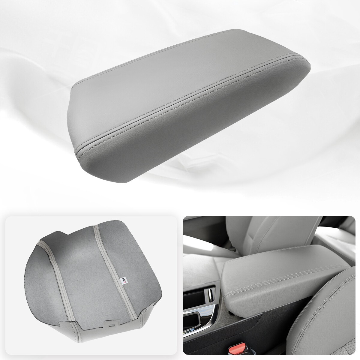 Fit 2015-2019 Hyundai Sonata Middle Console Arm Rest Lid Armrest Covering Gray