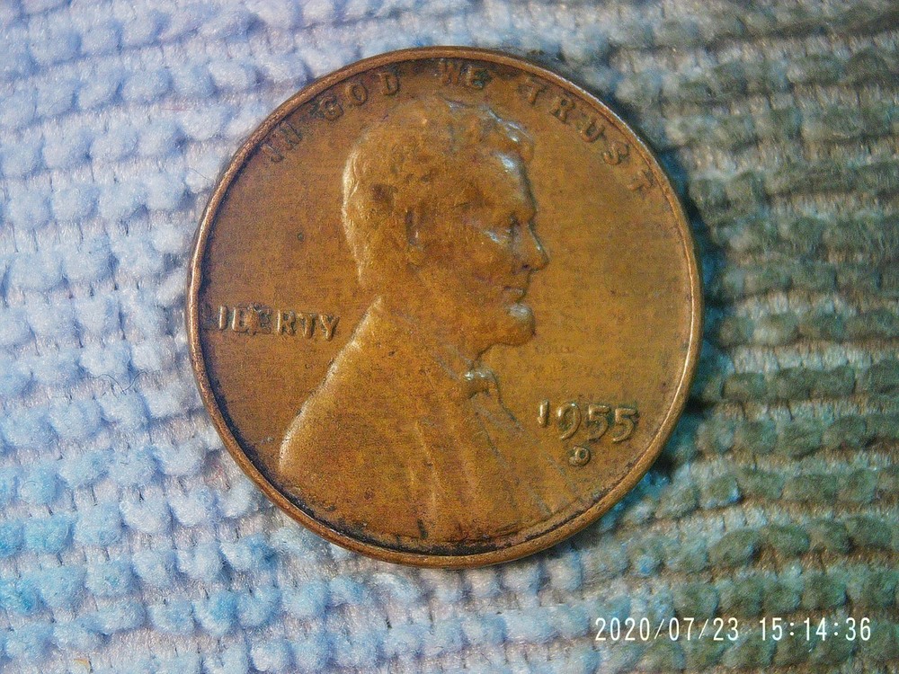 1955 d penny error