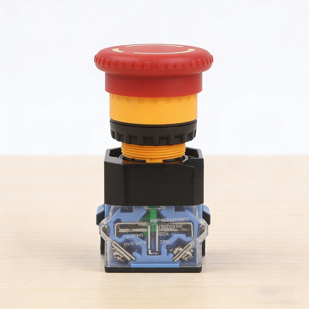 Mushroom Head Stop Button Switch 22mm NO Red Suitable for 660V Voltage