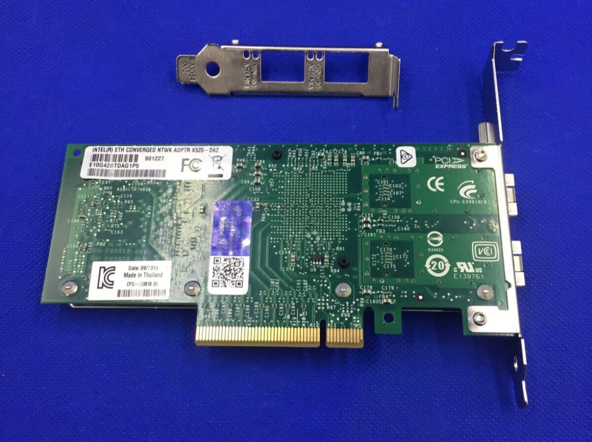 X520-DA2 Genuine Intel 10Gb 2Port Ethernet NIC E10G42BTDAG1P5 82599