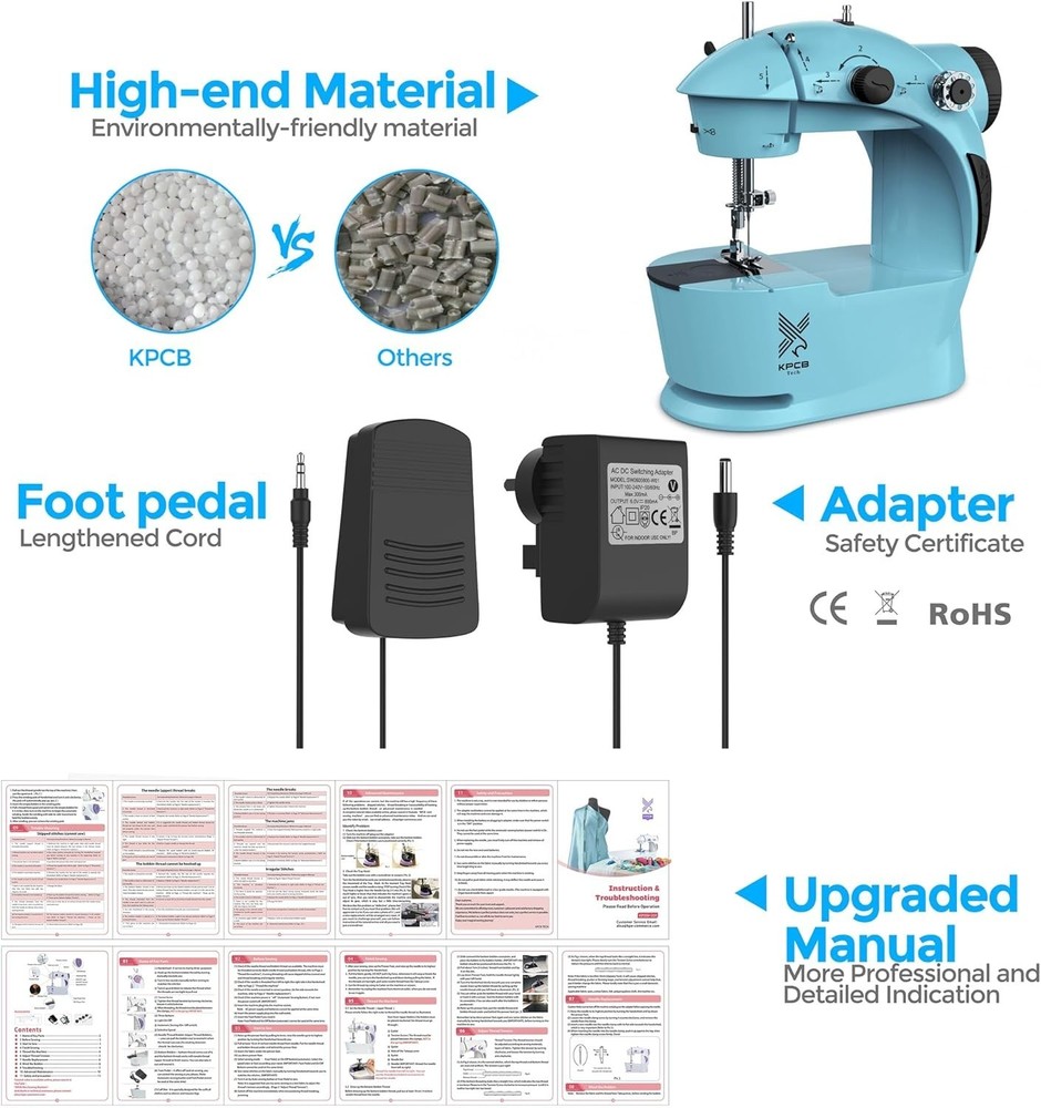 Compact Sewing Machine with Accessories/