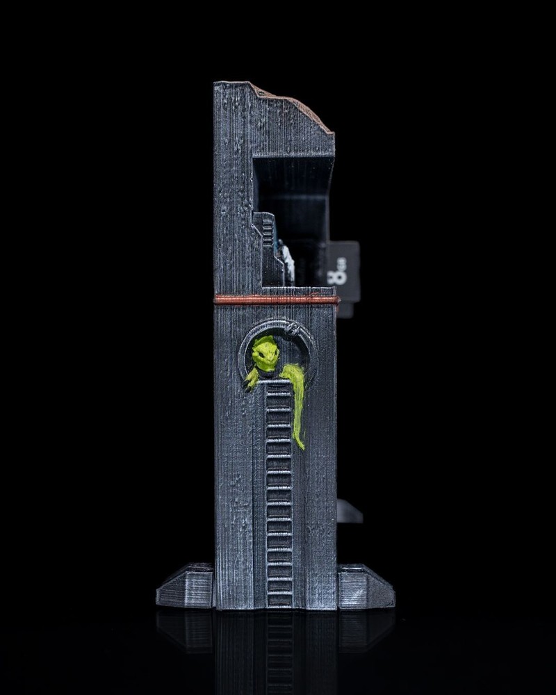 Area 51 UFO Base 3D Printed Sci-Fi Storage Display Diorama PLA Decor Model