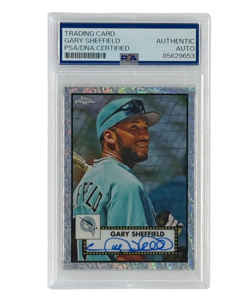 Gary Sheffield Autographed 2021 Topps Chrome PSA Authenticated