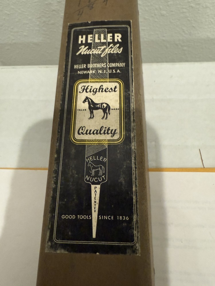 New Vintage Heller 10” Round File, Second Cut