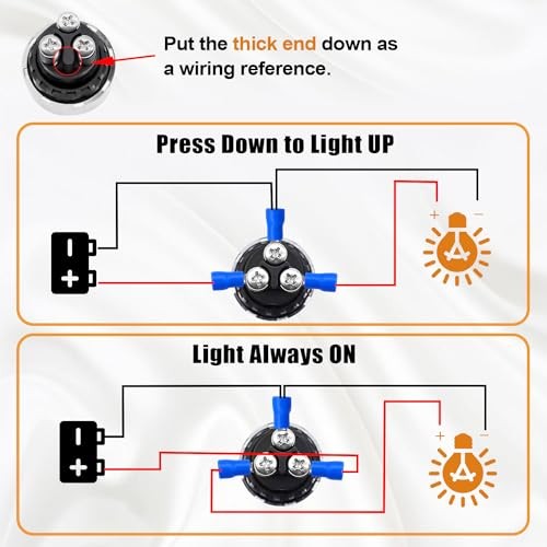 Push Start Ignition Switch 12V DC,Start Engine Button Stater (ON) Red