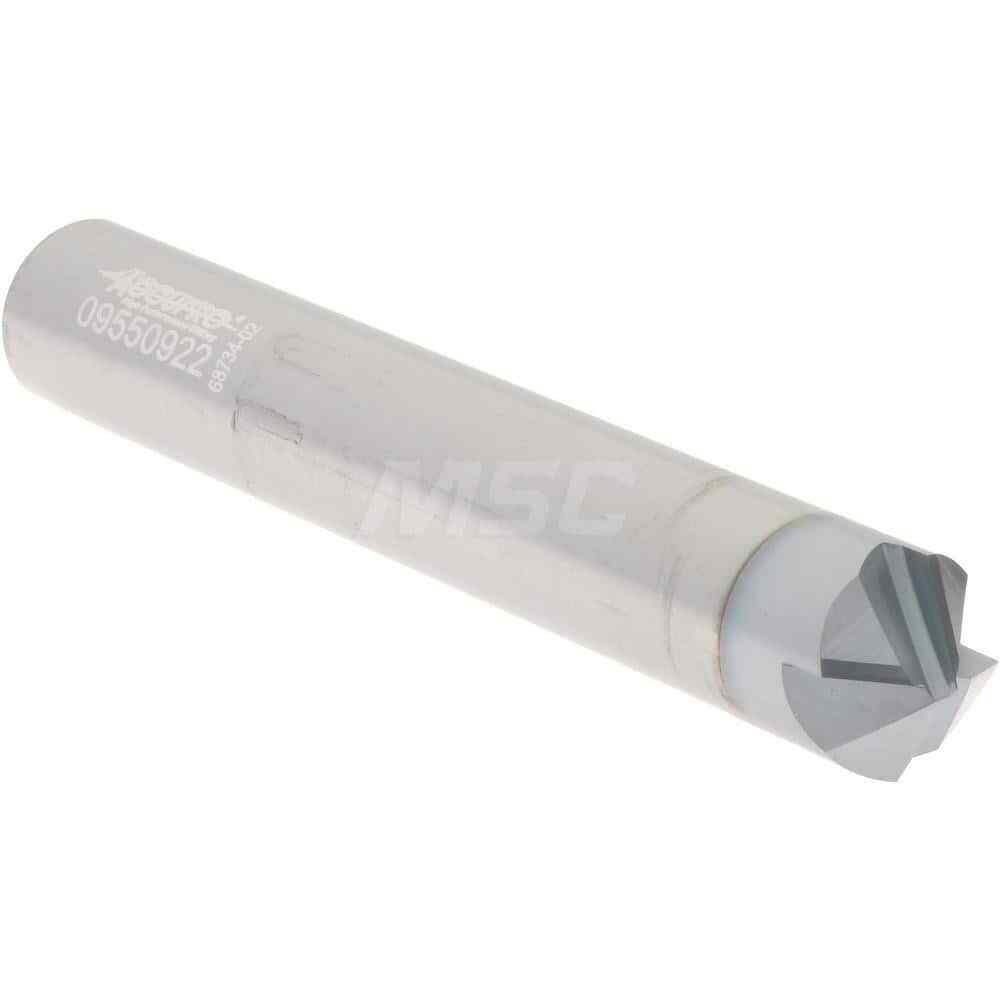 Accupro 3/8" Cutter Head Diam, 3/8" Shank, 4 Flute Single End Solid Carbide C...