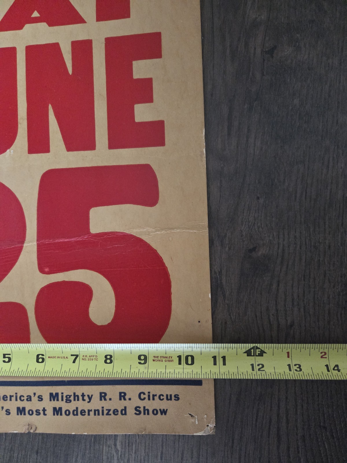 Vintage Harris Bros 3 Ring Circus Poster