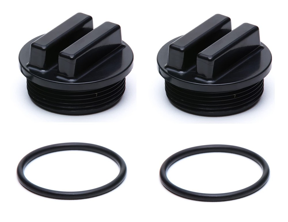 ATIE Black 1-1/2" Threaded Pool Filter Drain Plug Cap Winterizing