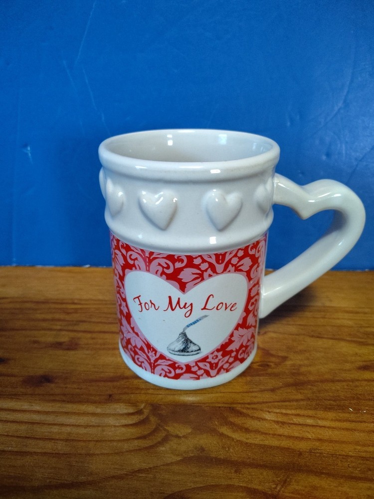 Hershey's 100th Anniversary 1907-2007 Ceramic Heart Handle Coffee Mug EUC