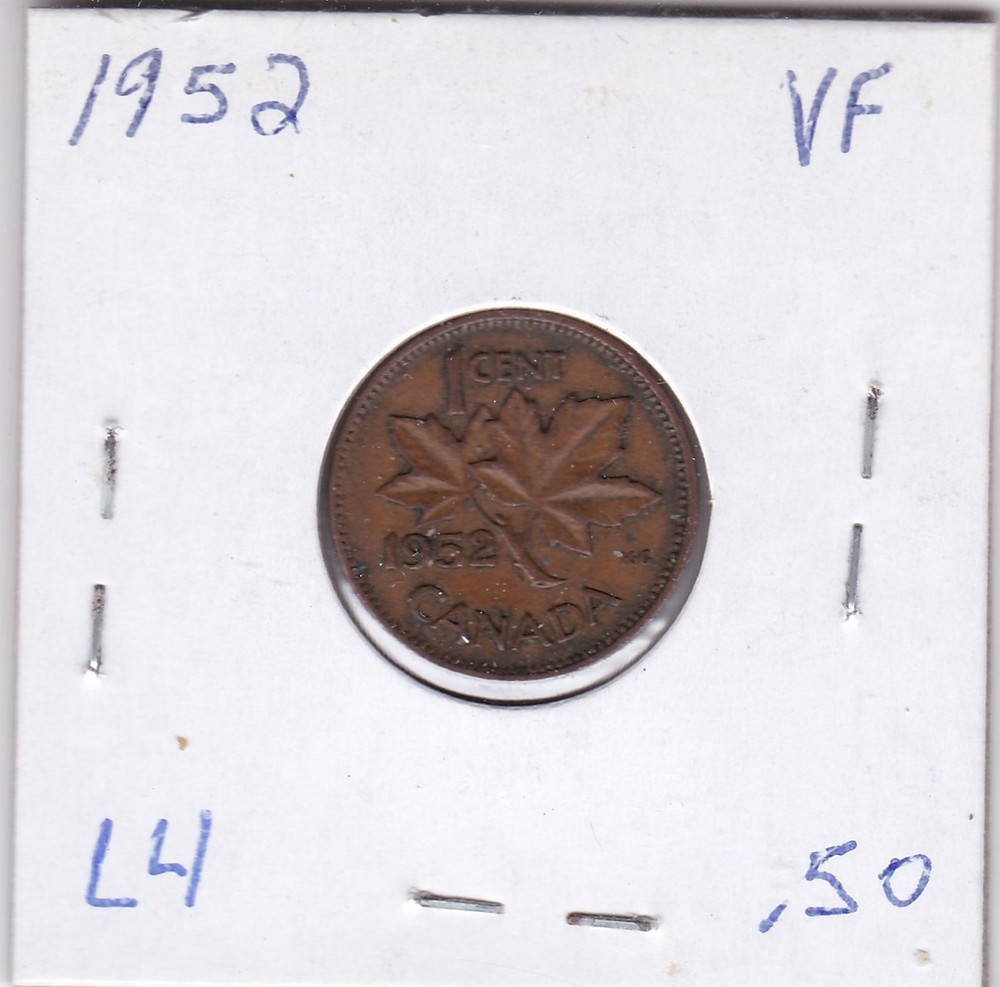 1952 Canada One Cent L4