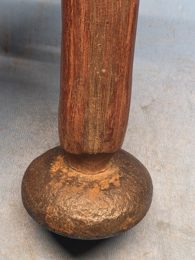 Antique Macadamizing Knapping Napping Hammer Rock Stone Dressing Unmarked Handle