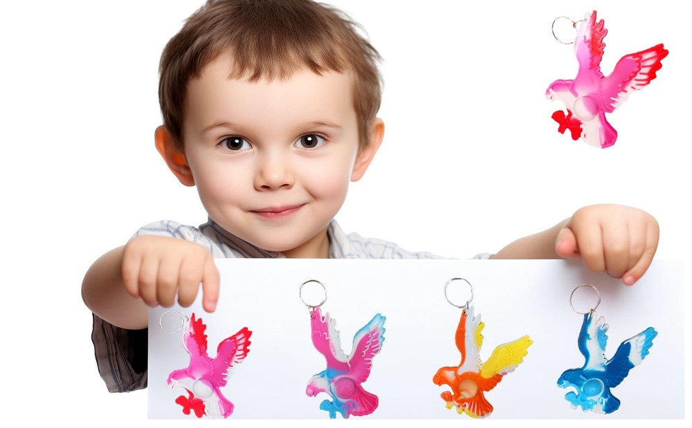 Bulk Mini pop Fidget Present,Classroom Prize Students Boys Small, Rainbow