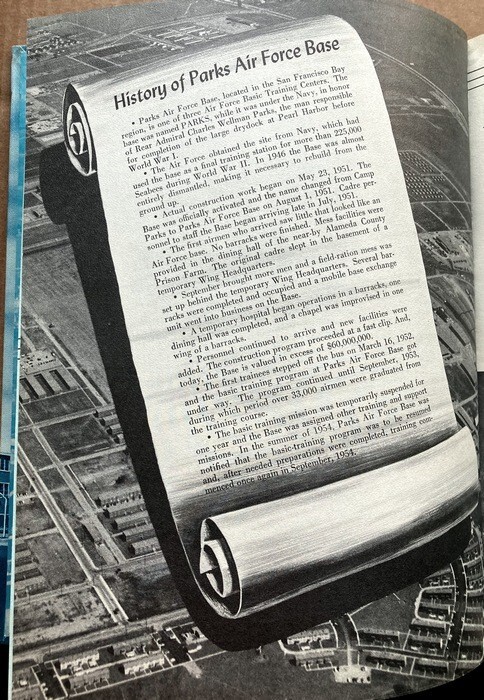 Parks Air Force Base 1955 Yearbook Dublin CA Flights 231 thru 238 Basic Training