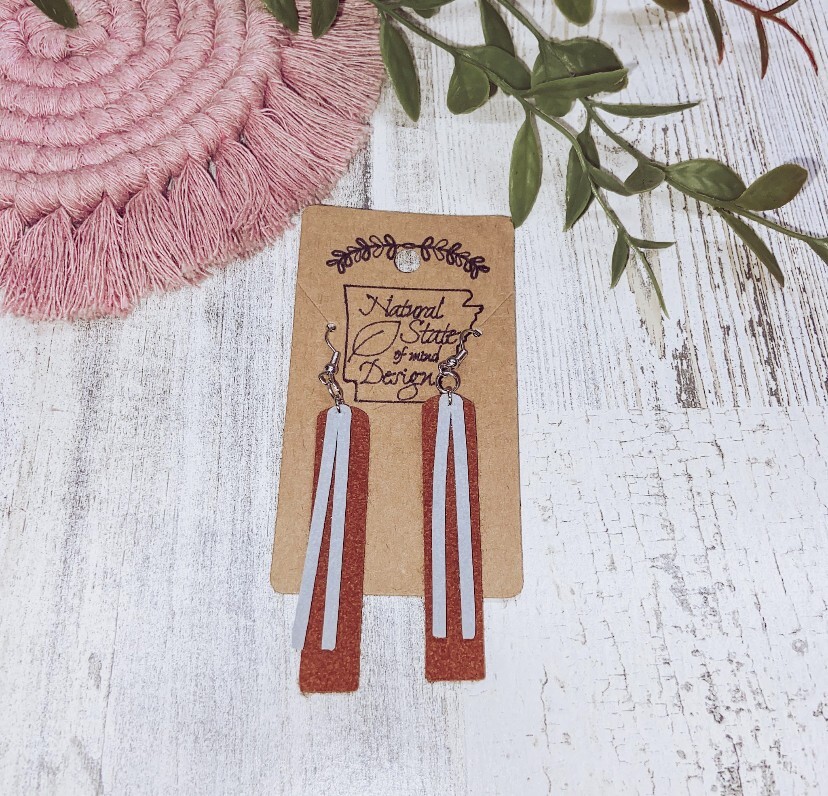 Handmade Boho Felt Dangle Earrings