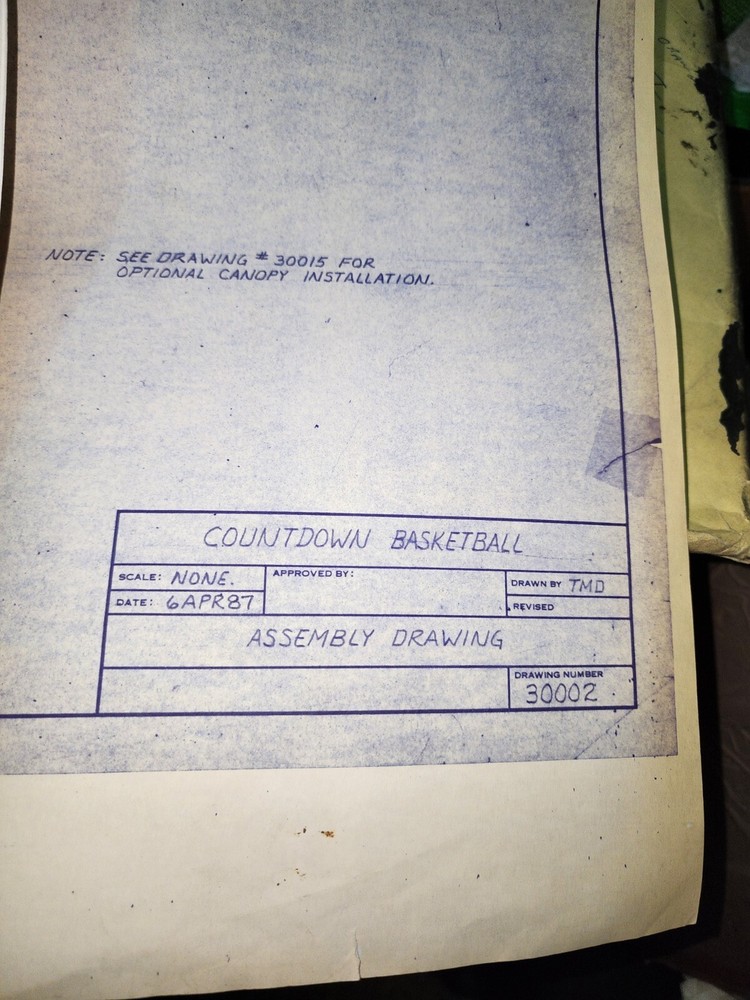 Countdown Intermark Basketball Manual Blueprints Schematics Arcade