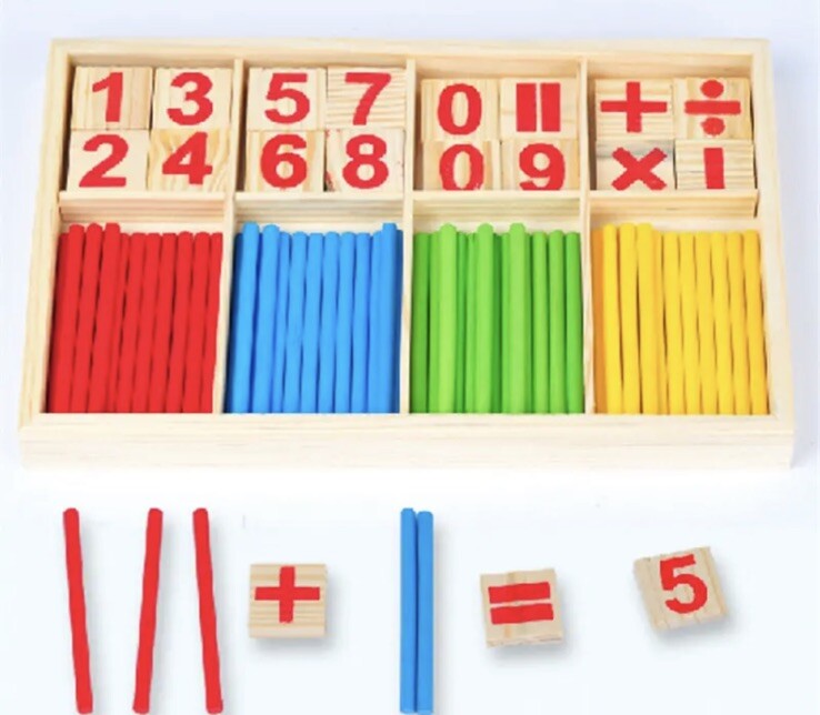 Set Wooden Math Learning/ Homeschooling- Educational Tools