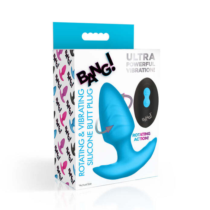 Bang! Rotating & Vibrating Tapered Butt Plug w/Remote