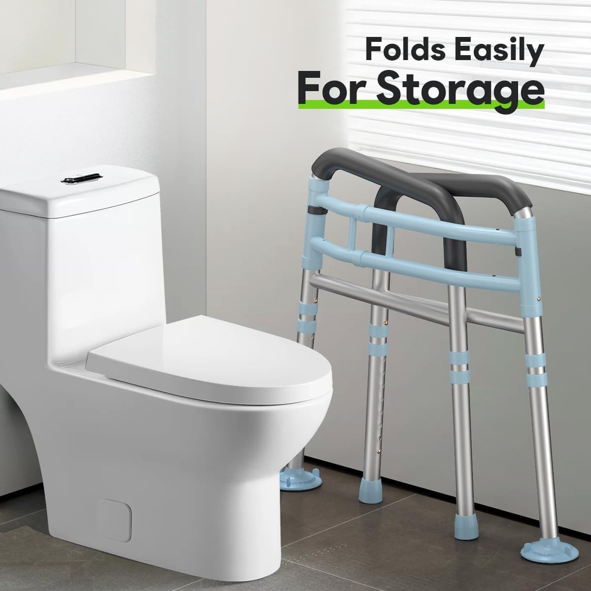 Toilet Safety Rails 300 lb - Adjustable Toilet Safety Frame & Rails, Toilet