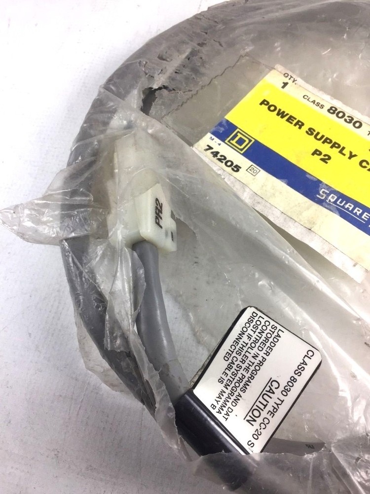 Square D P2 Power Supply Cable, Type CC-20, Class 8030, 74205 NEW