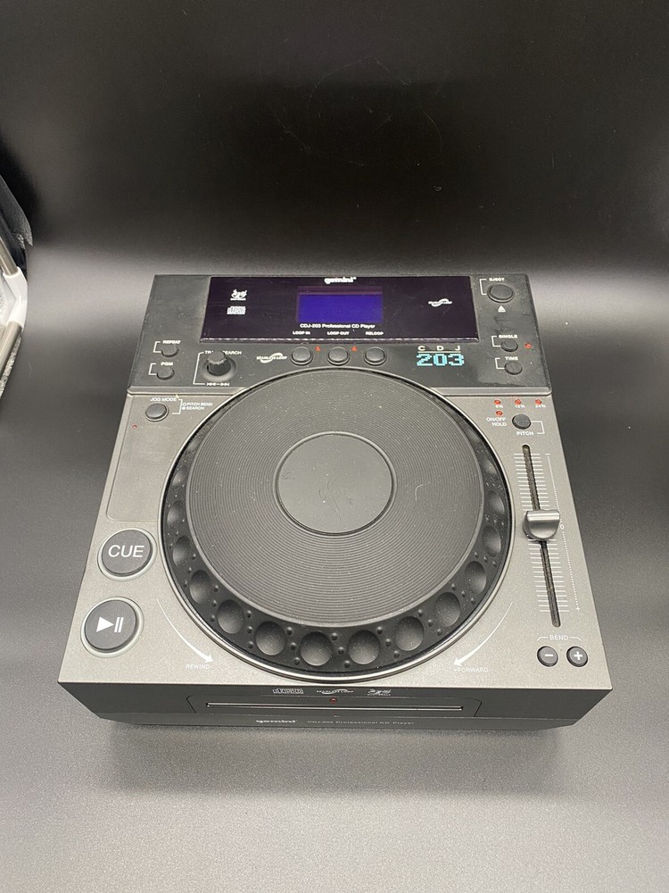Gemini CDJ-203 Professional CD Player -UNTESTED- No Power Cord