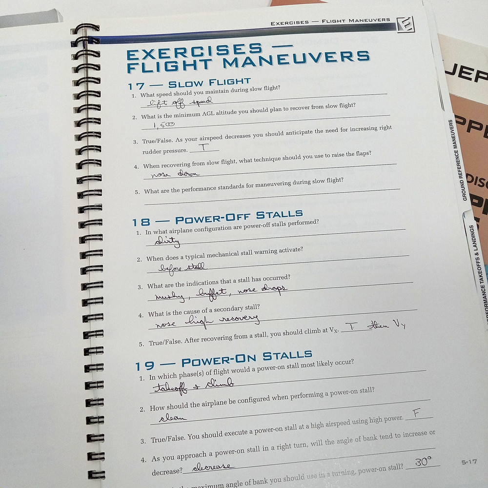 Jeppesen Guided Flight Discovery Study Guide Private Pilot Syllabus Maneuvers