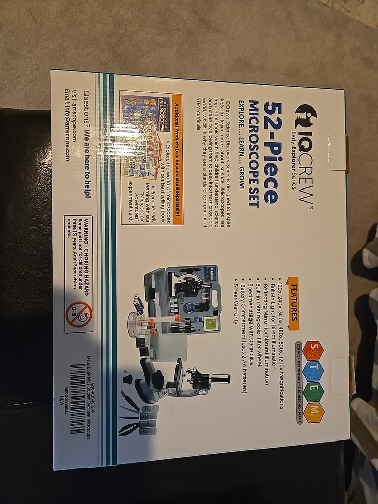 52 Piece Microscope Set Made By IQCrew New In Box
