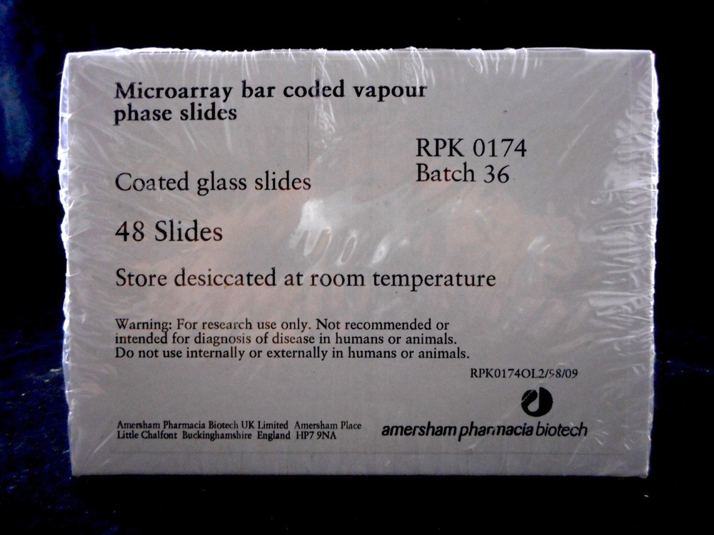 AMERSHAM Microarray Barcoded Vapour Phase Slides Coated Glass 48/BOX