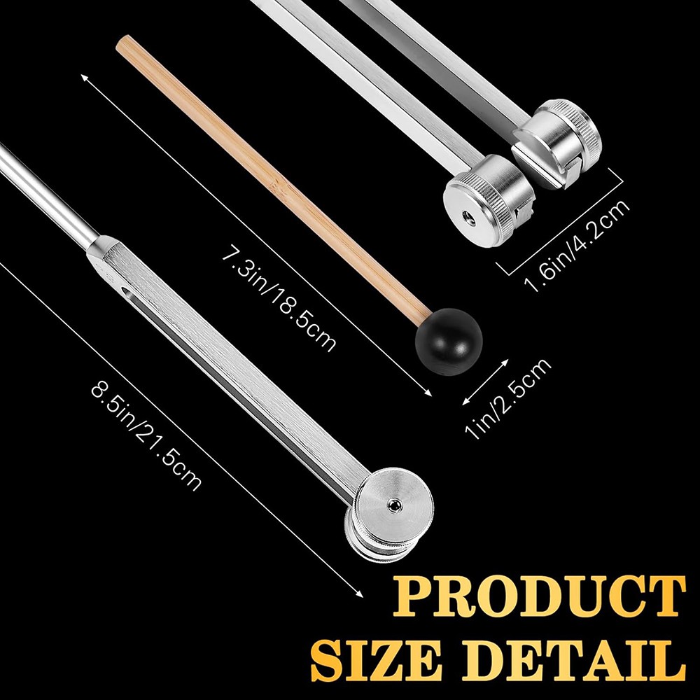 Aluminum Tuning Fork 128hz & Reflex Hammer for Healing Chakra Set Sound Therapy