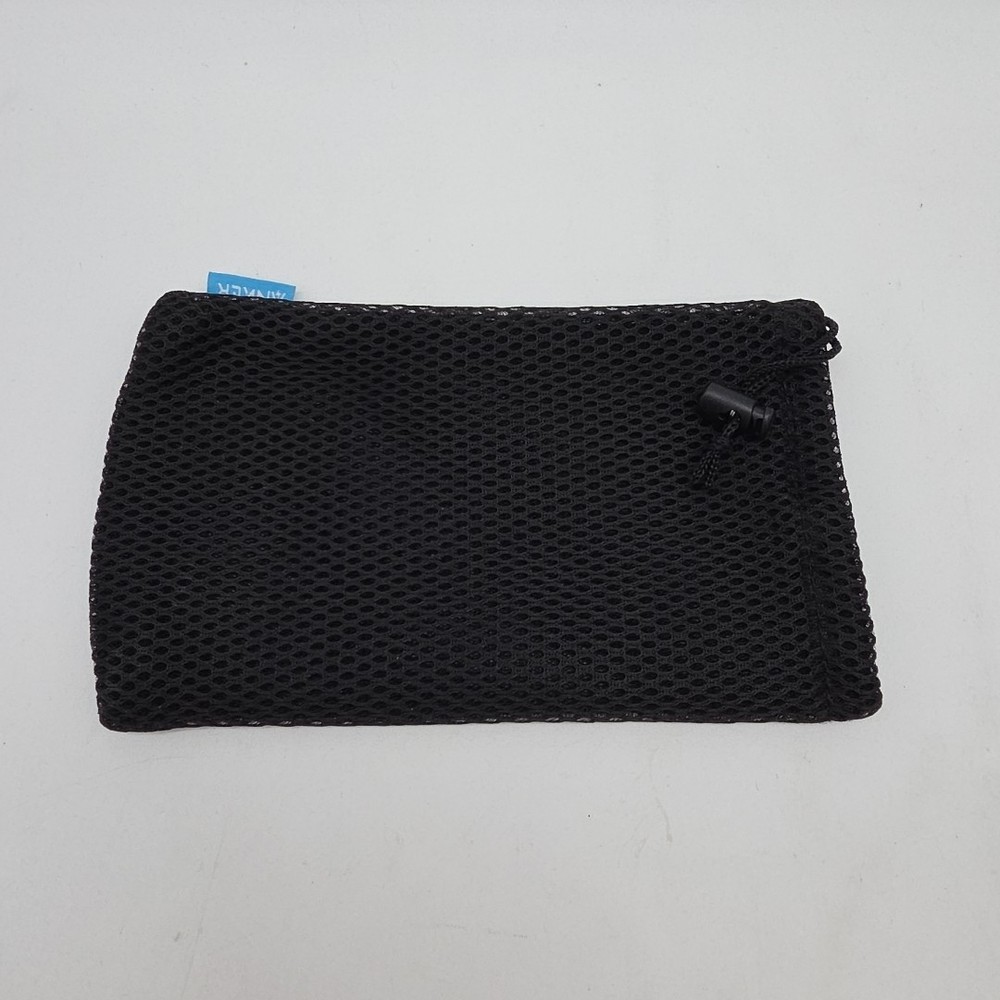 Anker Bag Pouch Mesh net for portable battery Drawstring storage Black