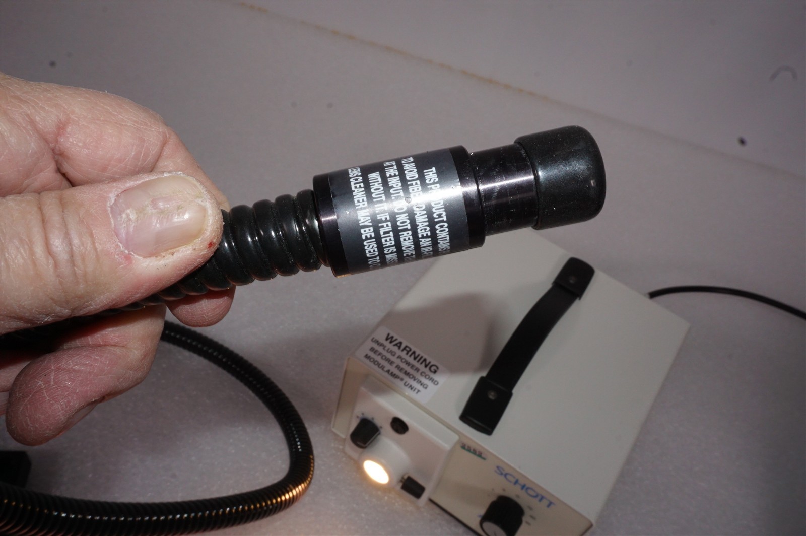 Schott 20520 Fiber Optic Source 150W W Iris, EKE Lamp, 107mm x 130mm Fiber Optic