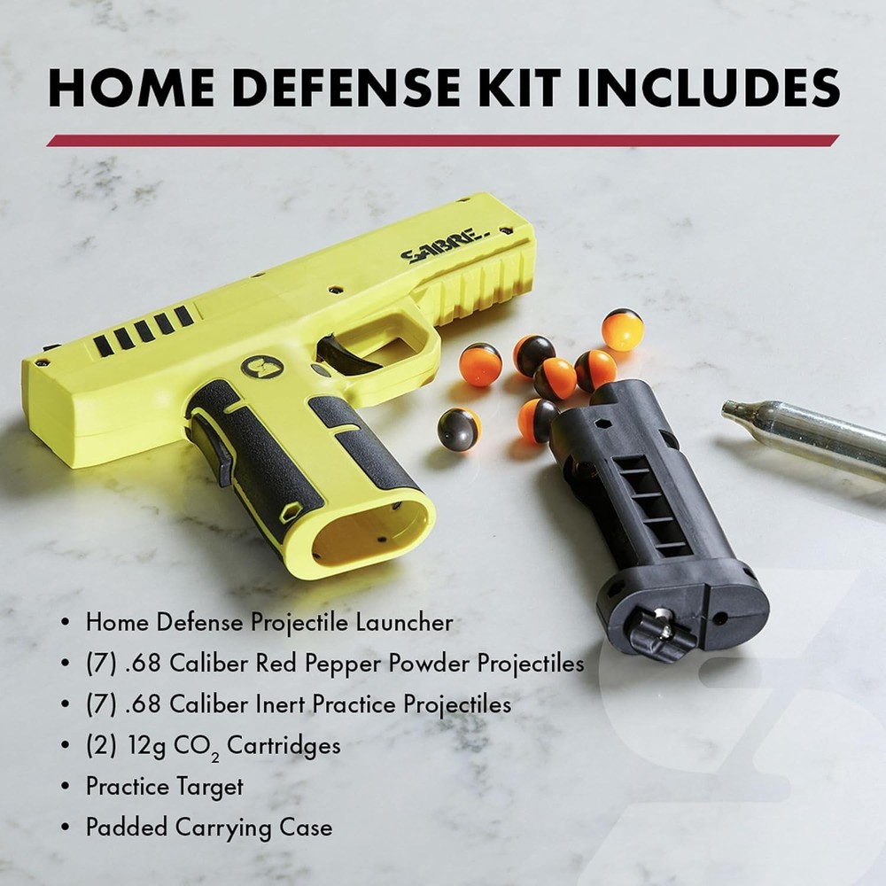 High-Powered Pepper Projectile Launcher with 7 Projectiles & Padded Carry Case