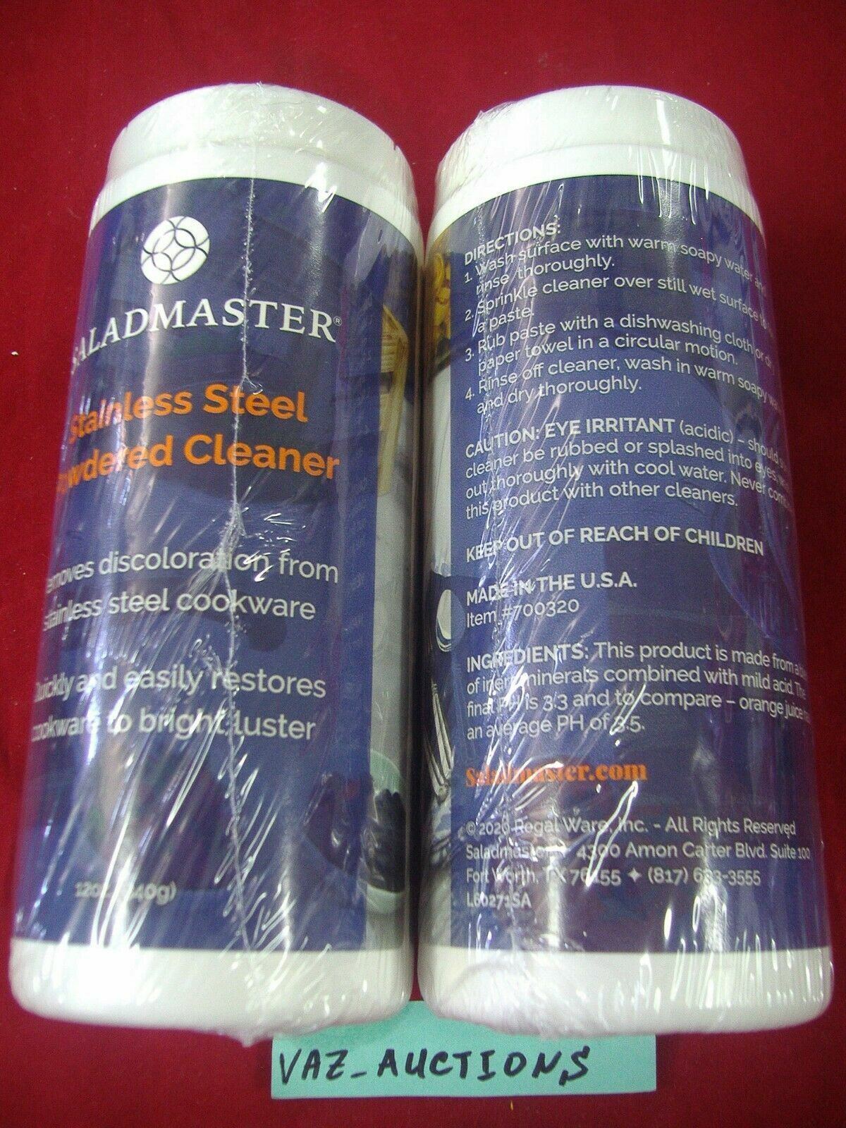 Saladmaster Salad Master Stainless Steel Cookware Cleaner/Polisher 12oz =NEW=