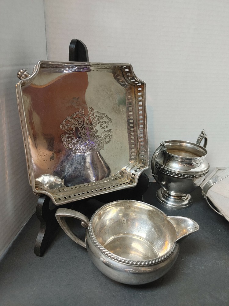 12 SILVERPLATED DISHES SHEFFIELD REED & BARTON WALLACE WM ROGERS SHEETS ROCFORD