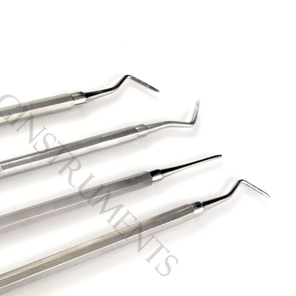 4 Pcs Dental Straight Surgery Extraction Root Tip Apical Elevator German Grade